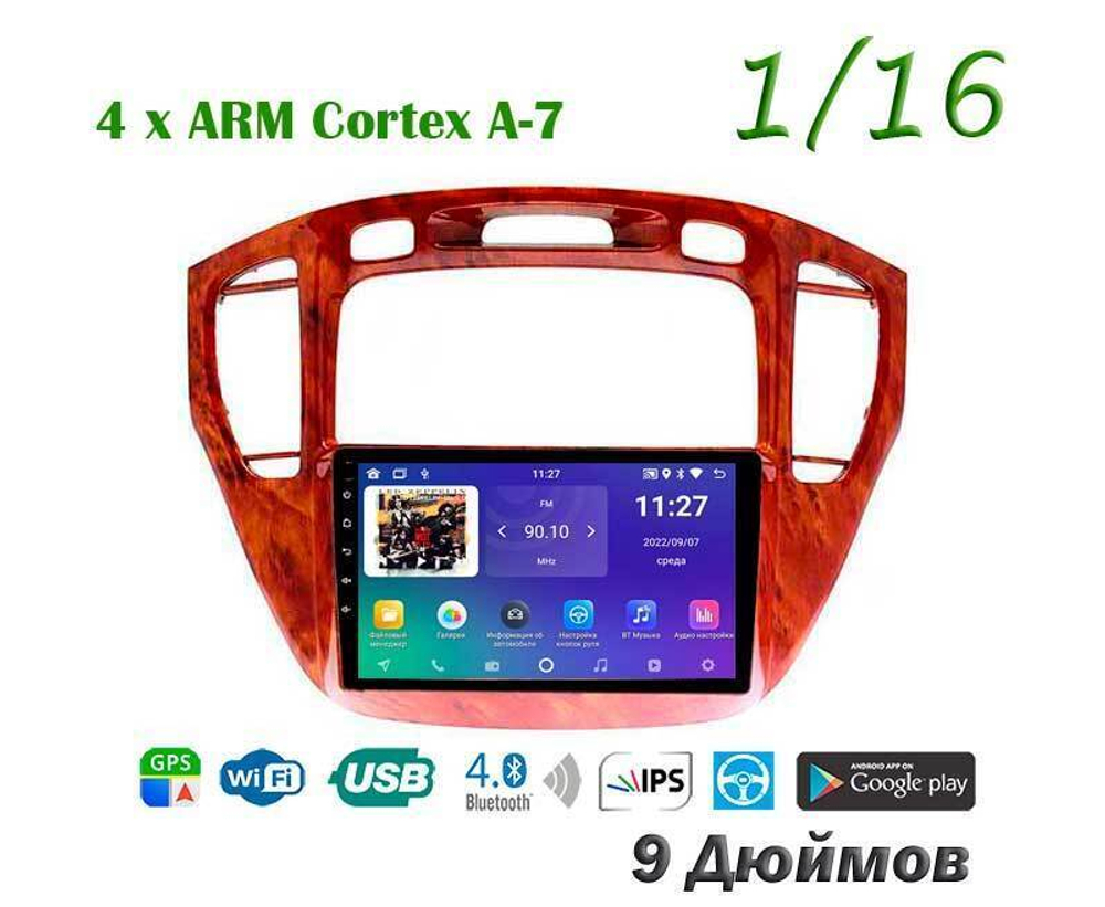 Topway TS7 1+16GB 8 ядер для Toyota Highlander, Kluger 2000-2007
