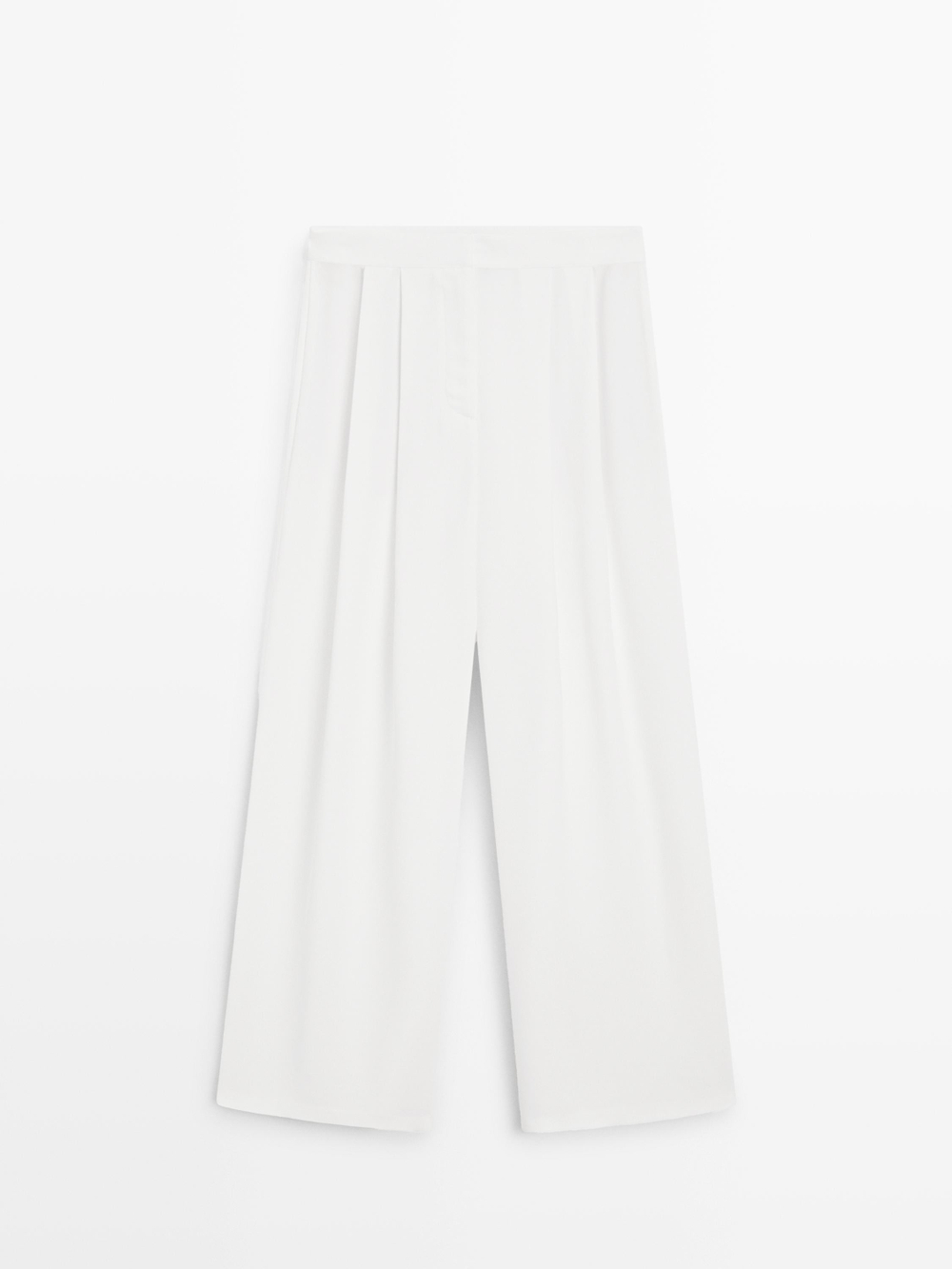 Massimo Dutti Брюки из крепа, белый