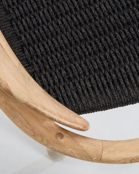 Стул Glynis массив эвкалипта с черным сиденьем | La Forma | Испания | Купить в Hallberg.ru