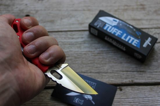 Складной нож Cold Steel 20LTR Tuff Lite Plain Edge Red c клинком из стали AUS-8A, рукоять Grivory (Griv-Ex)