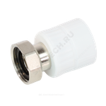 Муфта PP-R комбинированная белая Дн 25х3/4" с накидной гайкой VALFEX 10139025