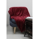 Плед 150*200см «Pompon», цвет бордо, микрофлис, 240 гр/м²