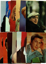 №134 Открытки Артисты и актёры СССР 1970–1980-е г. 25 штук. Цветные, чистые, без повторов