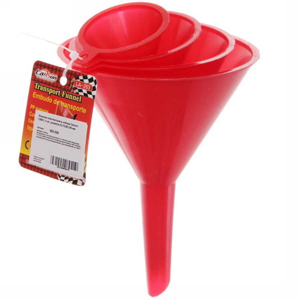 Воронка пластиковая в наборе Carsun C0061, 4 шт, диаметр:53,70,98,120 мм