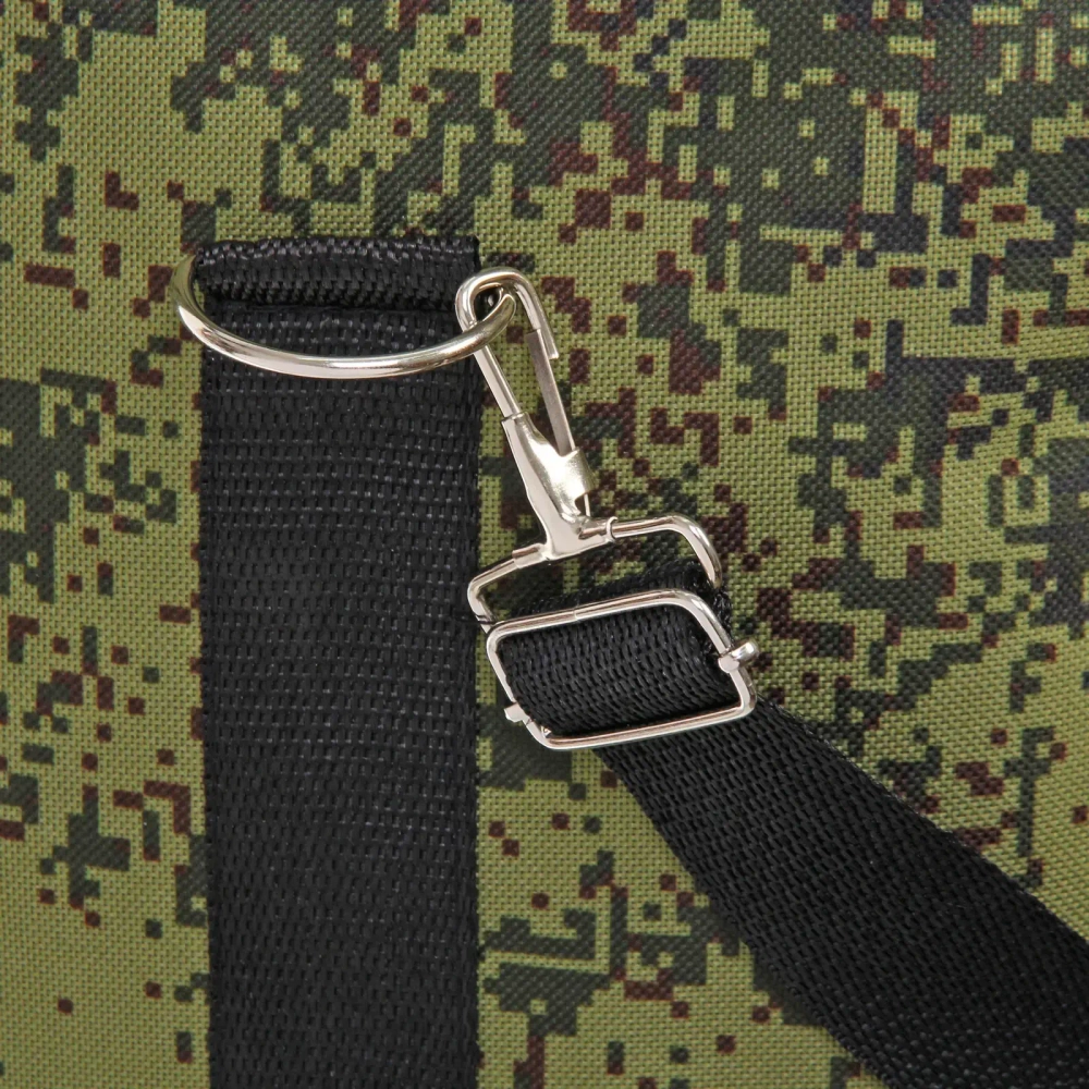 Сумка дорожно-спортивная «KANADA», цвет зеленый, камуфляж, 4 кармана, 27л, 60*34*25см (без лого)