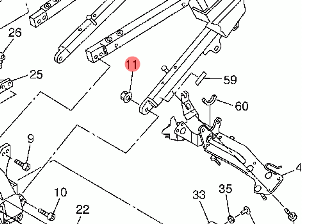 Гайка крепежная Yamaha 9018518009