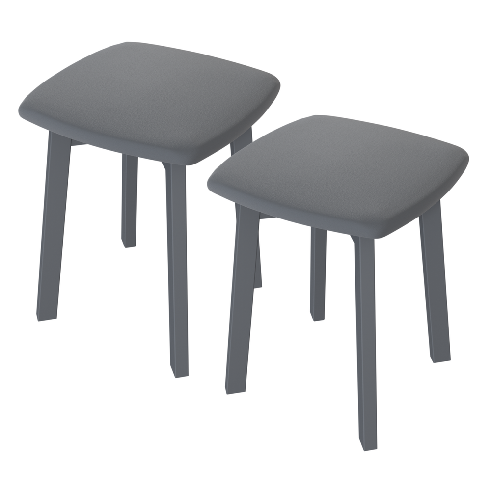 Табурет мягкий FORMA 1, цвет графит + ткань 181 (темно-серая)