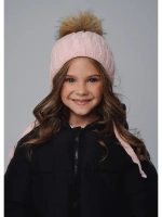 Шапка зимняя для девочки и снуд вязаные