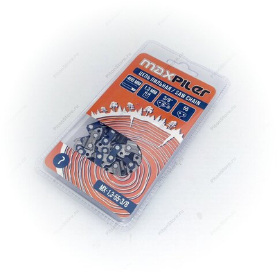 Цепь пильная 3/8", 55-зв, 1.3-мм (круглый зуб, MX, блистер, аналог) [MaxPiler]