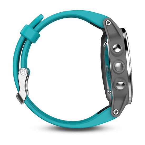Cпортивные смарт часы Garmin Fenix 5S - серебристые с бирюзовым ремешком 010-01685-01