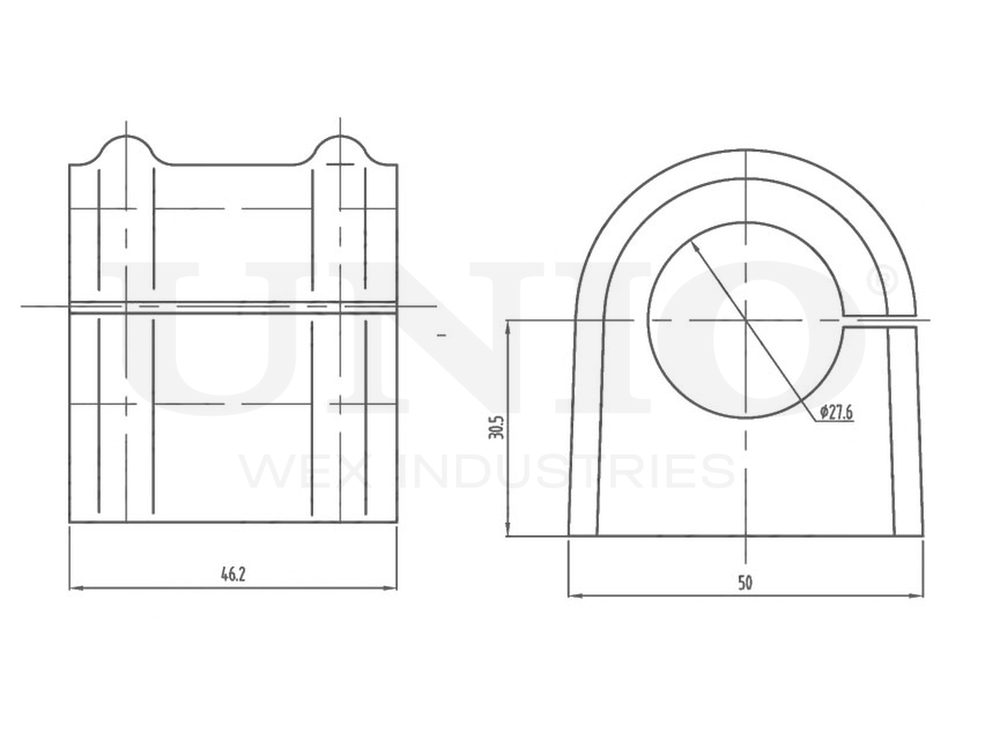 Втулка заднего стабилизатора UNIO RMP-10036