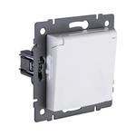 Розетка штепсельная SCHUKO 16A/250 В с крышкой, белый Kollinger REA-006WH для Aspekt, Eleganz, Reflex