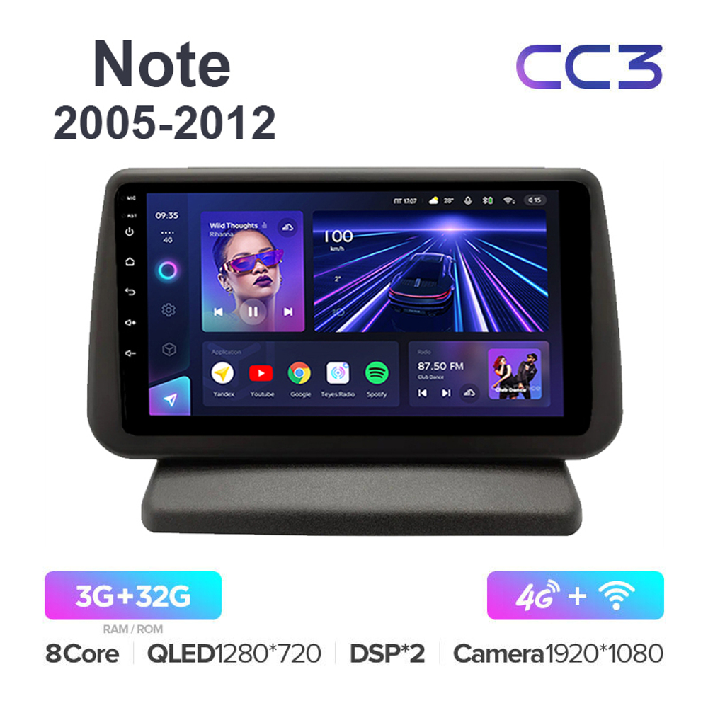 Teyes CC3 9"для Nissan Note 2005-2012