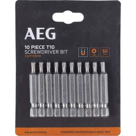 Биты 10 шт, T10, 50 мм AEG ASDT105010 4932479521