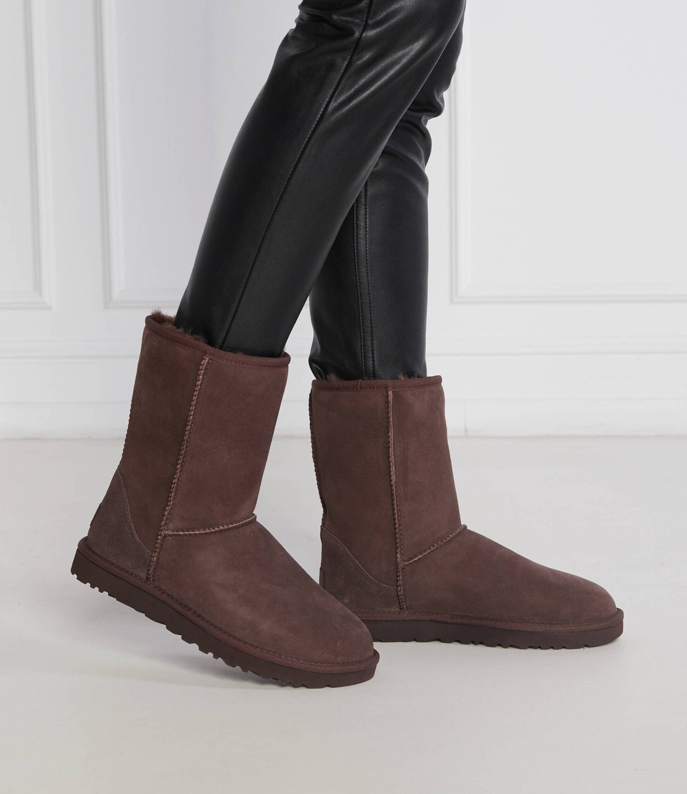 Кожаные угги w classic short ii UGG - коричневый(1016223)