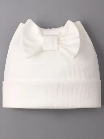 Шапка для девочки с ушками на осень