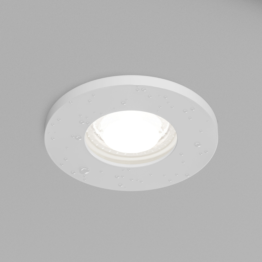 DK2036-WH Встраиваемый светильник влагозащ., IP 44, до 15 Вт, GU10, LED, белый, алюминий