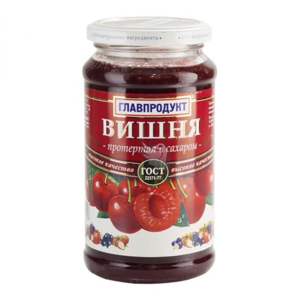 Вишня "ГЛАВПРОДУКТ" протертая с сахаром 550г