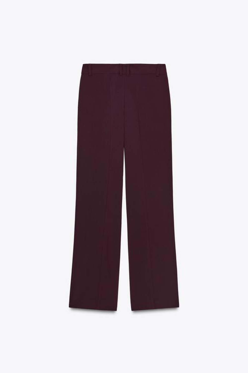 ZARA ПРЯМЫЕ БРЮКИ С ДЕКОРАТИВНОЙ СТРОЧКОЙ, БАКЛАЖАНОВЫЙ