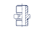 Штуцер FH D20 ORFS 1.3/16" BSP 1"