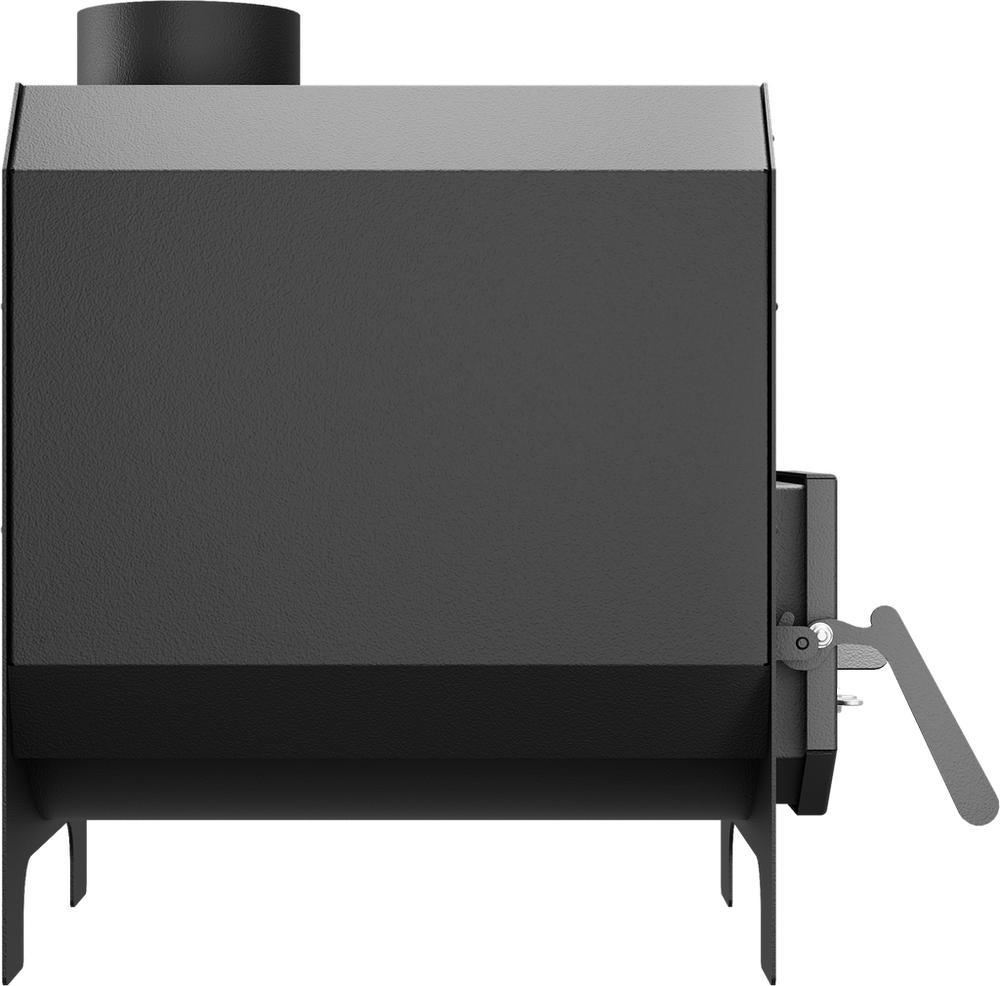 Печь отопительная мобильная "Опушка-50" для помещений 50 куб.м. Вид сбоку