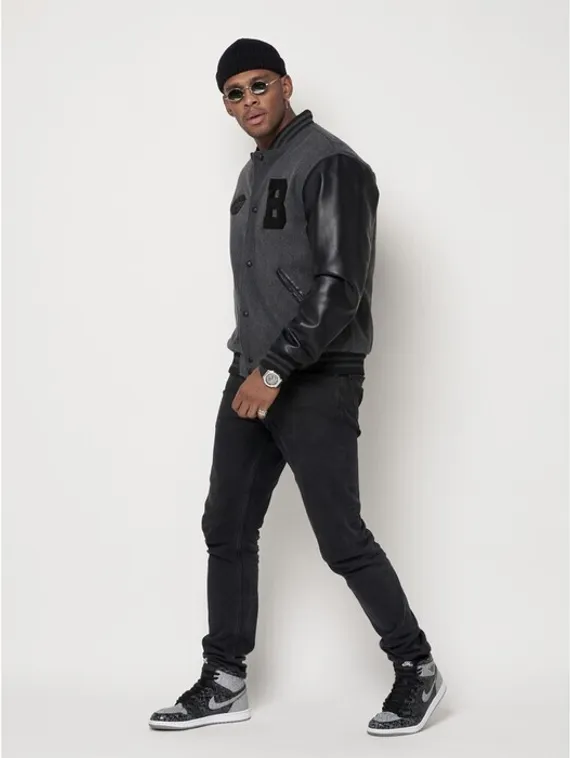 Бомбер мужской, цвет серый, размер 48