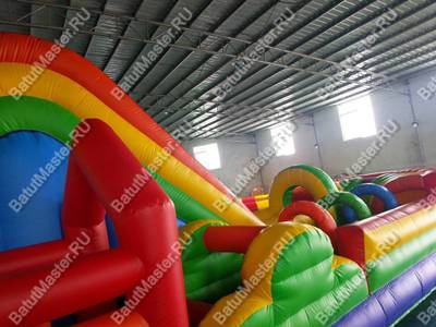 Надувная полоса препятствий "Цветное изобилие" 8*4*4 м