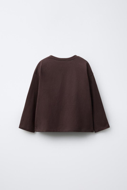 ZARA ФУТБОЛКА С ВЕЛЬВЕТОВОЙ НАШИВКОЙ MIFFY™ MERCIS BV ©, ШОКОЛАДНЫЙ