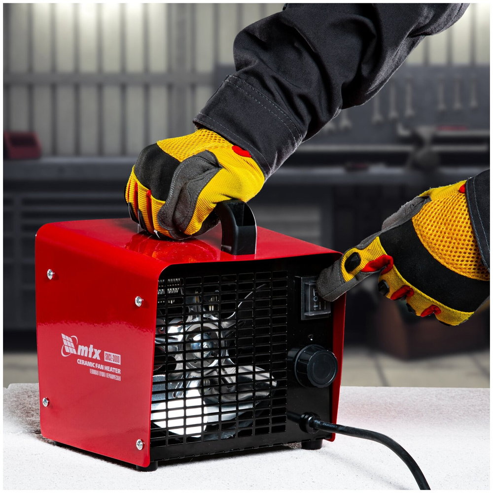 Тепловая пушка керамическая MTX SHCL-3000, квадратная, 230 В, 480 м3/ч, 1/3 кВт, арт. 96403