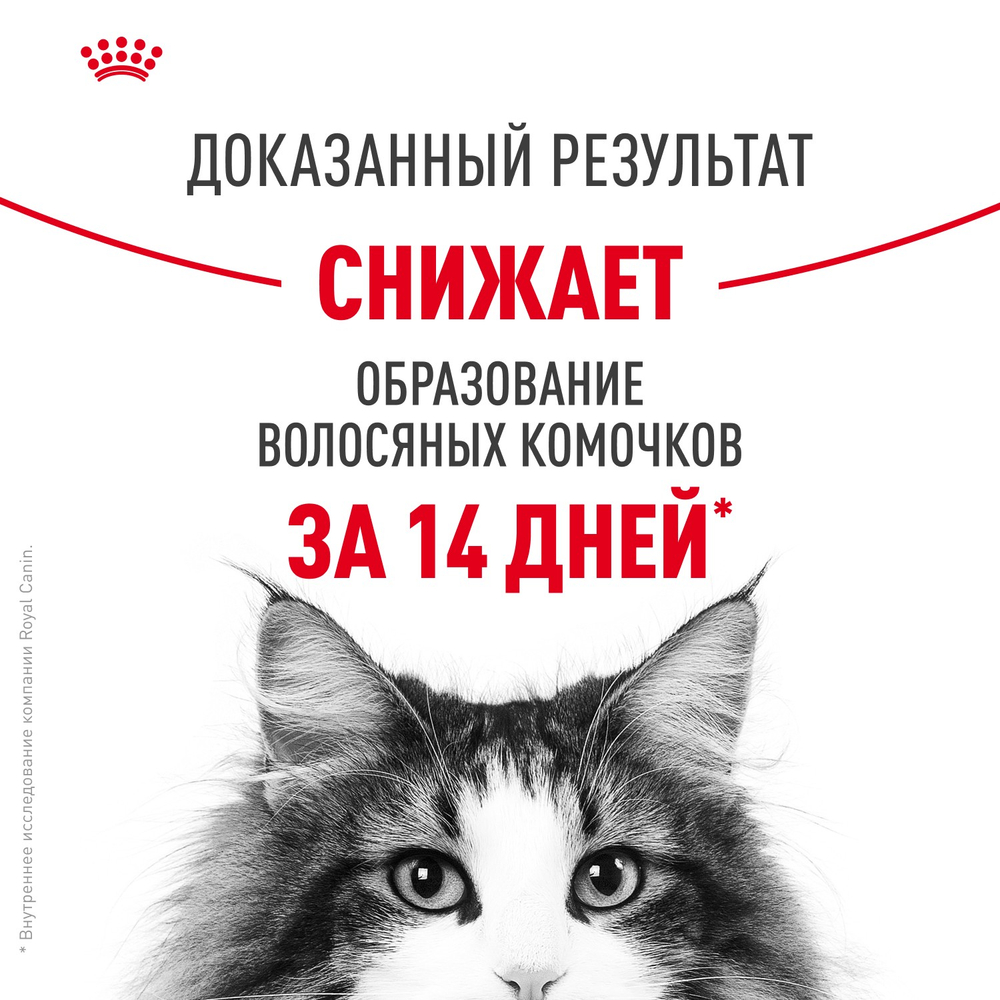 Royal Canin Hairball Care Хэйрболл Кэа Корм сухой для взрослых кошек профилактика образования волосяных комочков 10кг