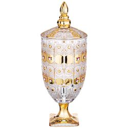 ДИСПЕНСЕР ДЛЯ НАПИТКОВ "ЛИМОНАДНИЦА LEFARD GOLD GLASS" 4,8 Л. 19*19 СМ. ВЫСОТА=52 СМ. (КОР=2ШТ.)