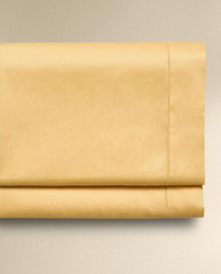 Zara Home - Простыня из сатина с подолом (300 нитей), желтый, 270x280 см