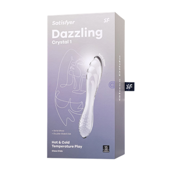 Фаллоимитатор из стекла с интенсивным рельефом Satisfyer Dazzling Crystal