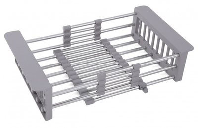 Коландер для мойки, раздвижной (СЕРЫЙ) HANSEN  (30/1шт)