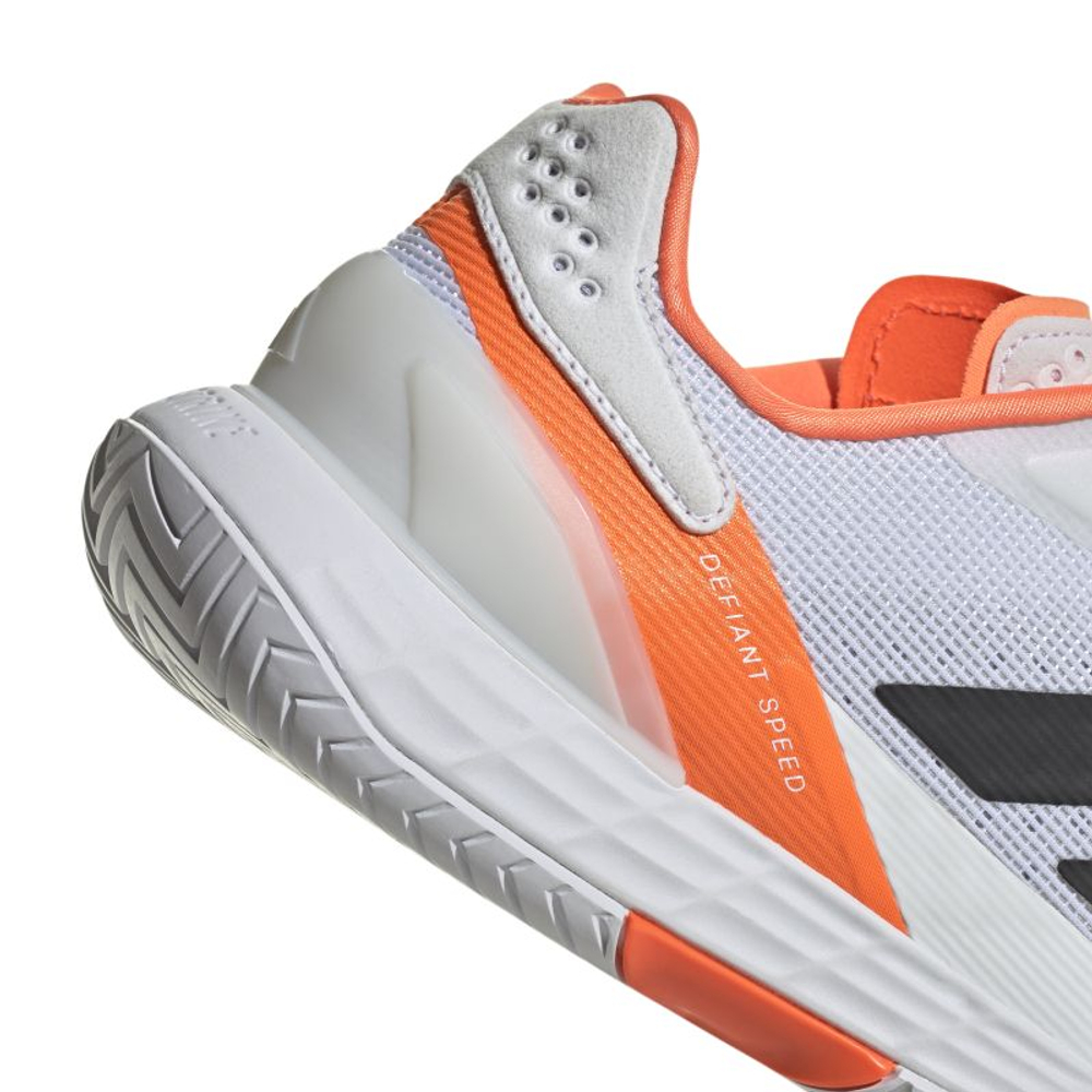Мужские кроссовки теннисные Adidas Defiant Speed 2 M - cloud white/core black/lucid orange