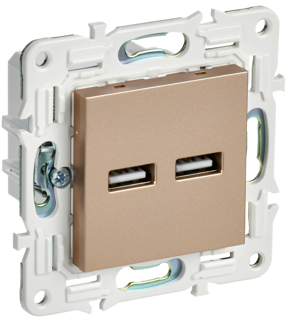 SKANDY Розетка USB A+A 3,1А SK-R15Sa песочный IEK