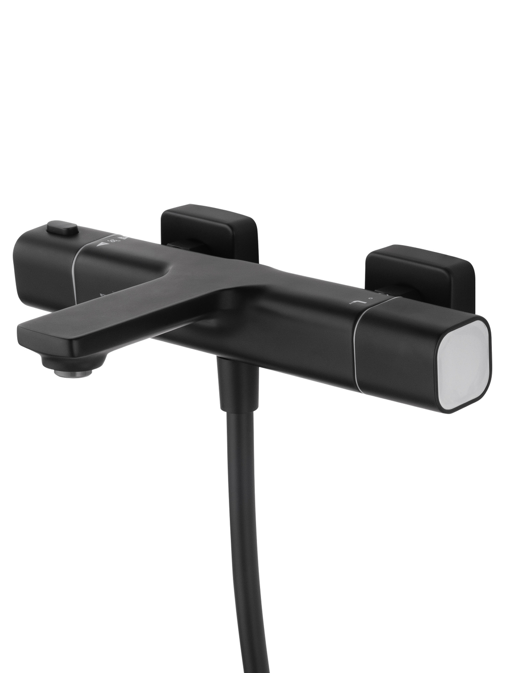 Смеситель для ванны с душем и термостатом WONZON & WOGHAND SOLID, Черный матовый (WW-C2011-A-MB)