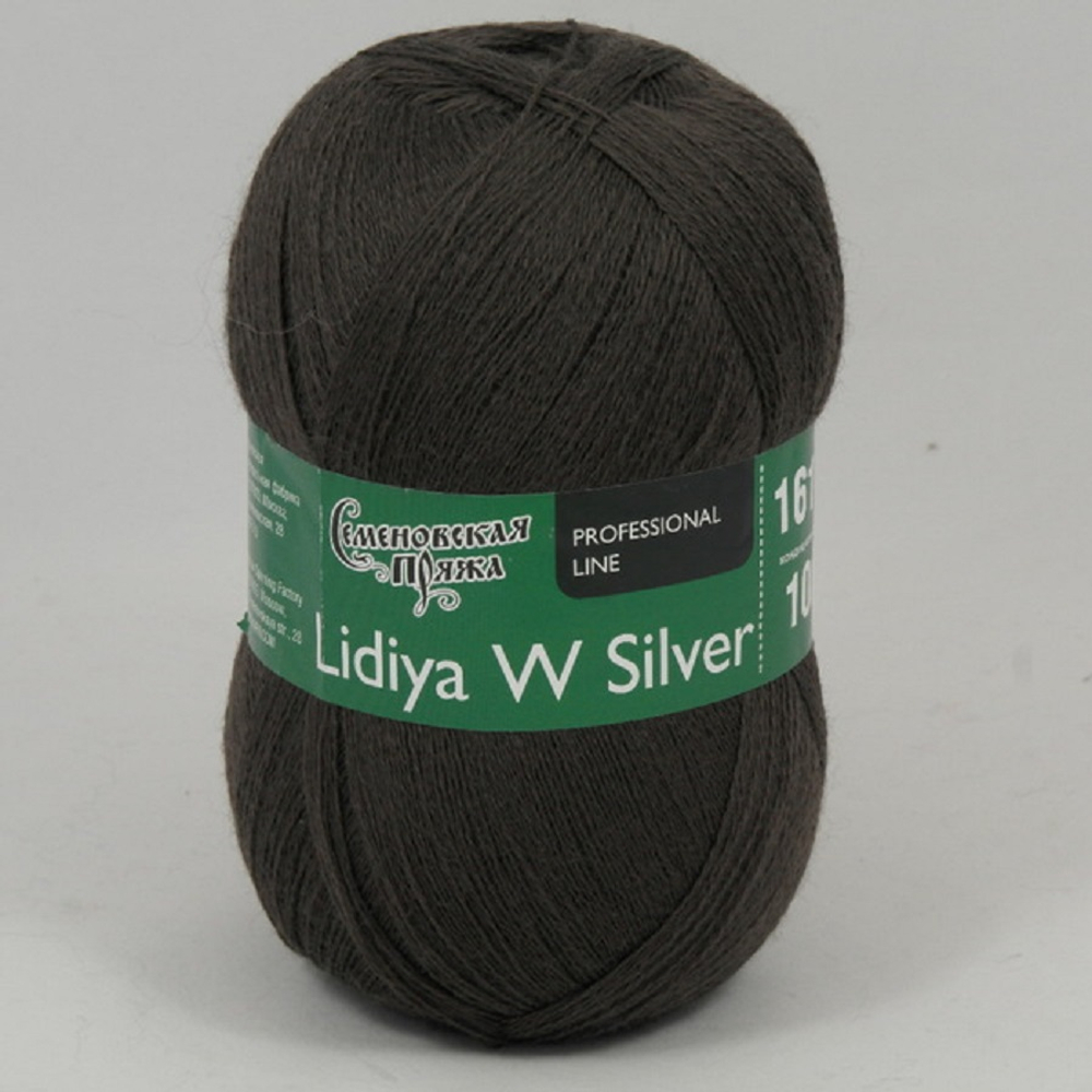 Семеновская Пряжа "Лидия Silver ЧШ" 100% имп. меринос 1613м/100гр