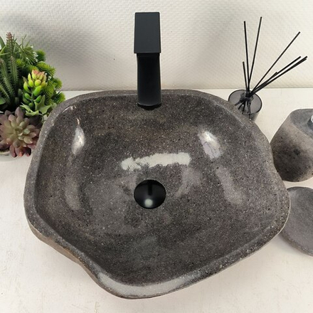 Раковина из речного камня RS-65121 44*39*15 0856