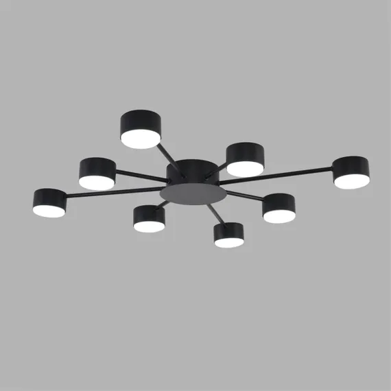 8344/8C COMFI LN26 251 черный, металл Люстра GX53 LED 8*7W 220V TORINA