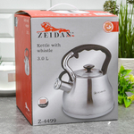 Чайник 3л нерж со свистком, индукция, Z-4499