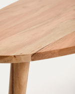 Журнальный столик Duvani из массива акации с выбеленной отделкой Ø110 x 60