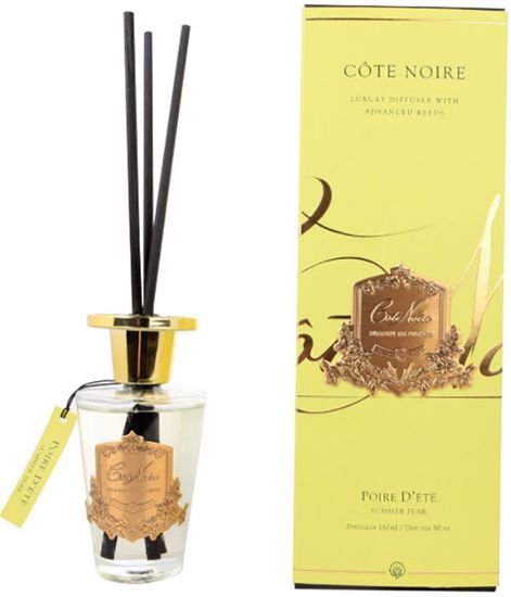 Летняя груша, ароматический диффузор в золотом декоре, Cote Noire