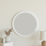 Зеркало настенное круглое, 81 81, Пиафорте, в раме, белое, Dipriz