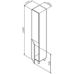 Шкаф-колонна напольный AM.PM Gem M90CSL0306WG белая