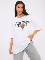 Футболка женская оверсайз принт