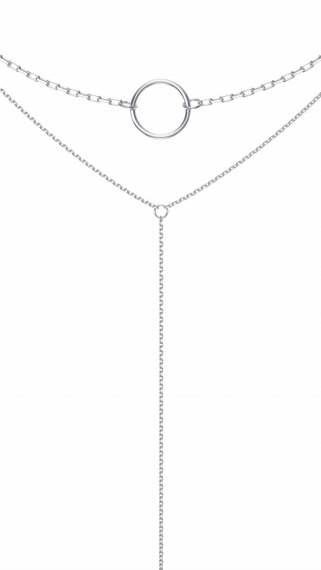 Фото колье на шею форцатина кобра серебро 9263 на белом фоне вблизи