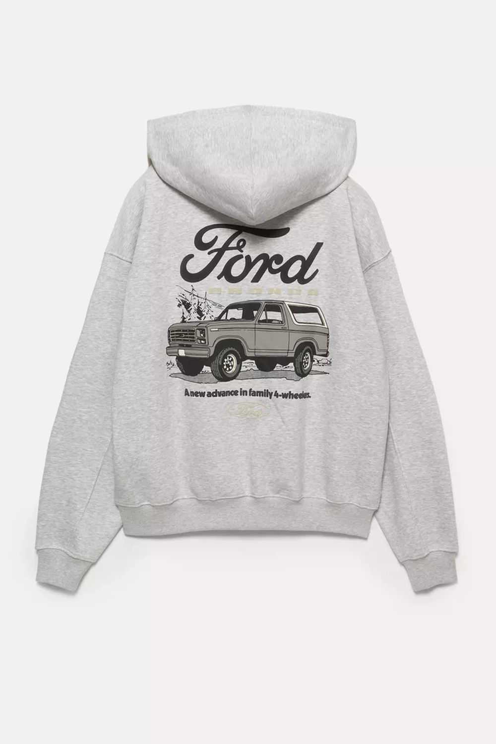 PULL&BEAR Толстовка на молнии Ford, серый меланж