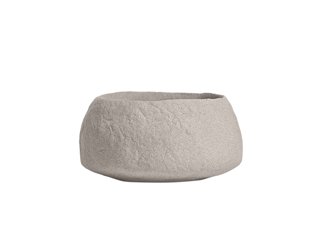 Кашпо TREEZ Effectory - Organic - Низкая чаша - Белый песок