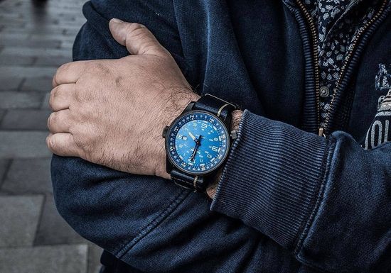 Швейцарские тактические часы Traser P68 Pathfinder Automatic Blue 107721 (каучук)